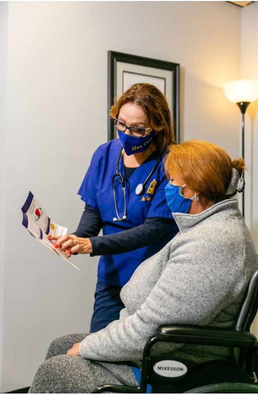 nurse helping a patient 